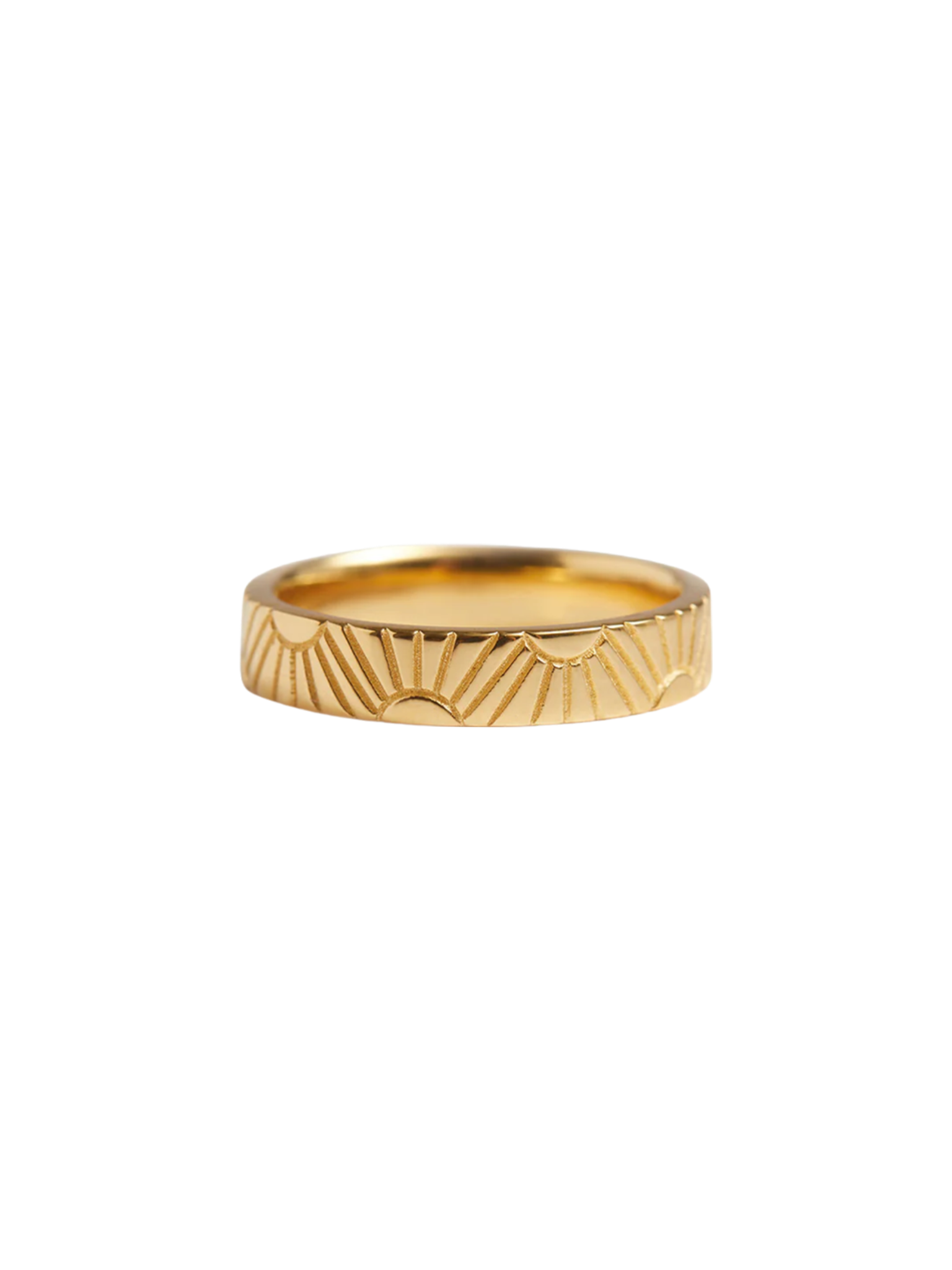 Sunrise ring solid gold